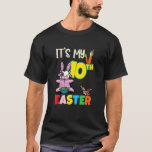 Camiseta Kids Easter Egg Hunt 10th Birthday Cute Easter Cow<br><div class="desc">Kids Easter Egg Hunt 10th Birthday Cute Easter Cow.</div>