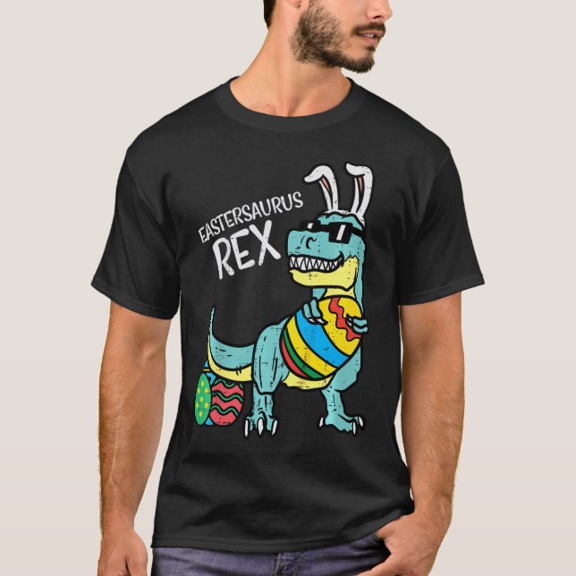 Camiseta Kids Eastersaurus Rex Pascua Trex Conejo Infantil  (Anverso)