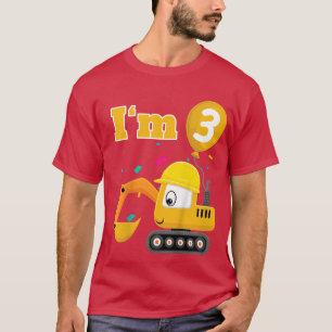 Camiseta Kids Ecavator Digger Bulldozer Im 3 3r