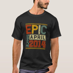 Camiseta Kids Epic Since April 2014 Vintage Boys Girls 8Th