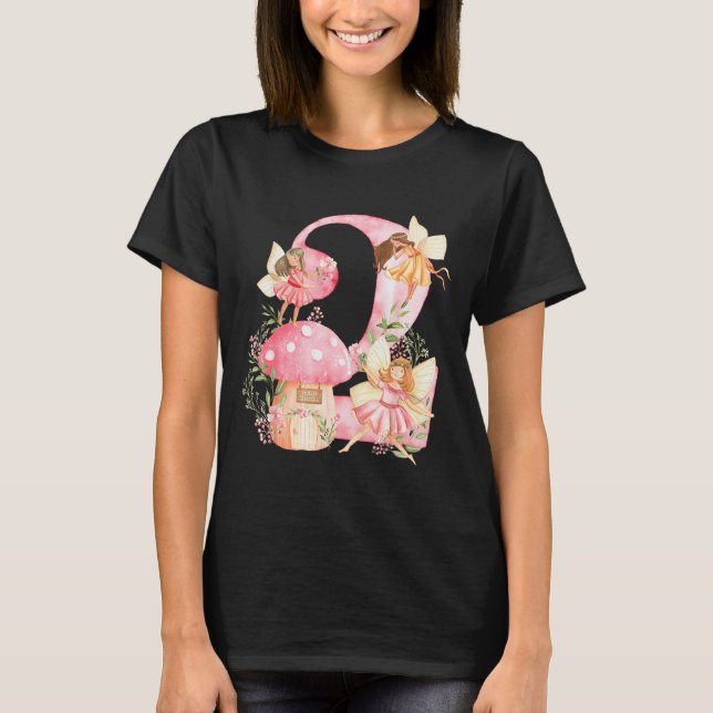 Camiseta Kids Fairy 2nd Birthday Girl Party Magical Fairy B (Anverso)