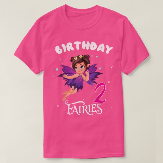 Camiseta Kids Fairy Birthday Party 2 años Fairy Birthd (Diseño del anverso)