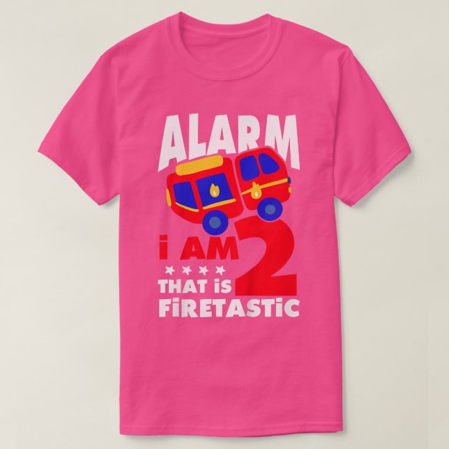 Camiseta Kids Fire Department 2nd Birthday - Fire Truck 2nd (Diseño del anverso)
