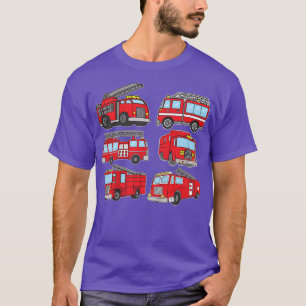 Camiseta Kids Fire Truck Emergency Trucker Firefighter Trai