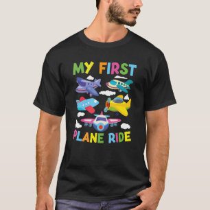 Camiseta Kids First Time Flying My First Airplane Ride Boys