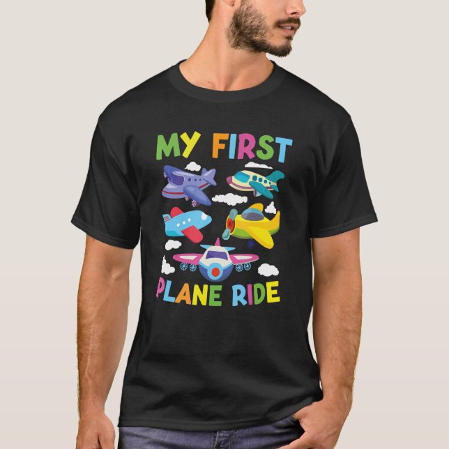 Camiseta Kids First Time Flying My First Airplane Ride Boys (Anverso)