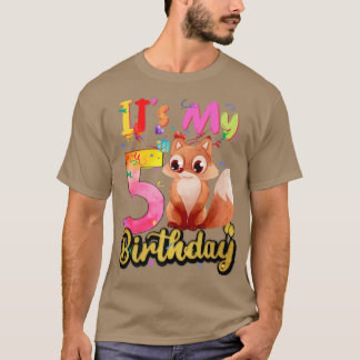 Camiseta Kids Fo 5th Birthday 5 Years Old Fo Birthday Premi