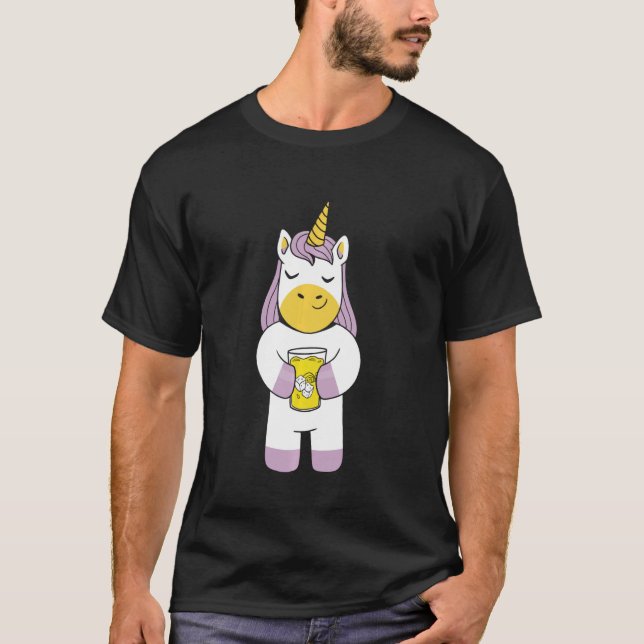 Camiseta Kids Funny Lemonade Stand Unicorn Lemon Citrus Jui (Anverso)