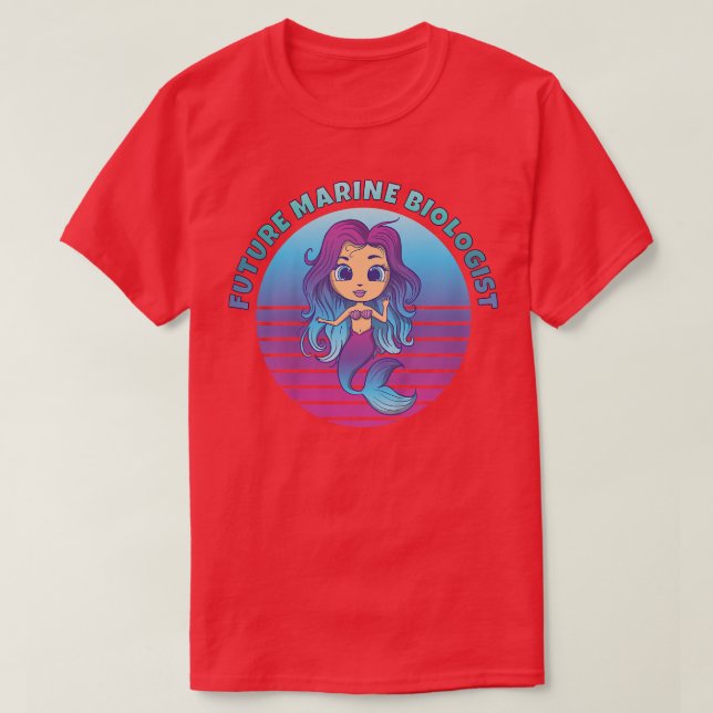 Camiseta Kids Future Marine Biologist Mermaid  (Diseño del anverso)