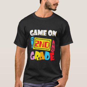 Camiseta Kids Game On 2nd Grade Gaming First Day Back To Sc
