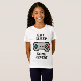 Camiseta Kids Gamer T-Shirt – Eat Sleep Game Repeat