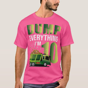 Camiseta Kids Garbage Truck Dump Everything I'm 10 Garbage 