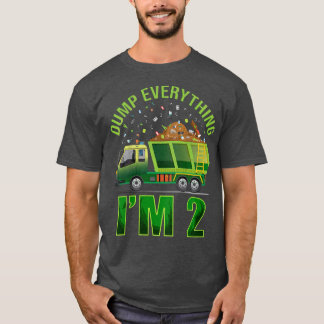 Camiseta Kids Garbage Truck Dump Everything I'm 2 Garbage T