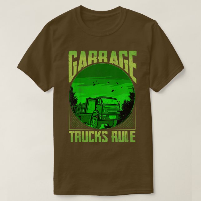 Camiseta Kids Garbage Trucks Rule Garbage Trucks 1549 (Diseño del anverso)