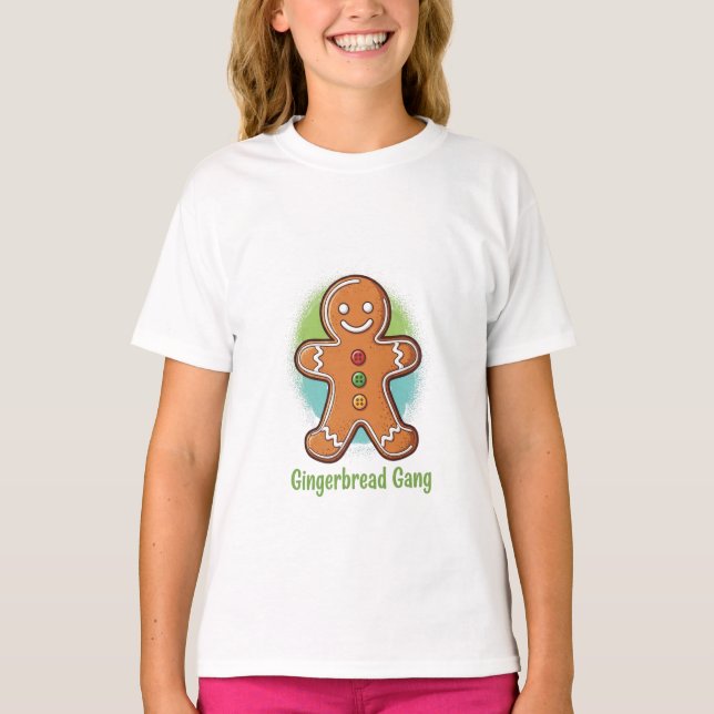Camiseta Kids Gingerbread Gang Personalized T-Shirt (Anverso)