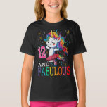 Camiseta Kids Girls 12th Birthday Unicorn Fabulous 12 Years<br><div class="desc">Kids Girls 12th Birthday Unicorn Fabulous 12 Years Old Party,  Birthday Unicorn,  Unicorn Birthday,  Birthday,  Unicorn,  Birthday Matching,  Unicorn Birthday Matching,  Family matching Unicorn,  Birthday Gifts Unicorn</div>