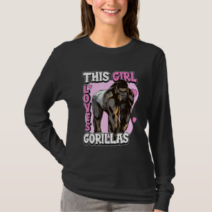 Camiseta Kids Gorilla Cita Apes A Este Chica Le Encantan Lo