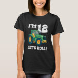 Camiseta Kids Green Farm Tractor 12th Birthday Party 12 Yea<br><div class="desc">Chica de niños de 12 años de la Fiesta de los Años 12 en el Tractor de la Granja Verde para Niños.</div>