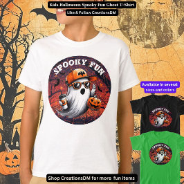 Camiseta Kids Halloween Spooky Fun Ghost