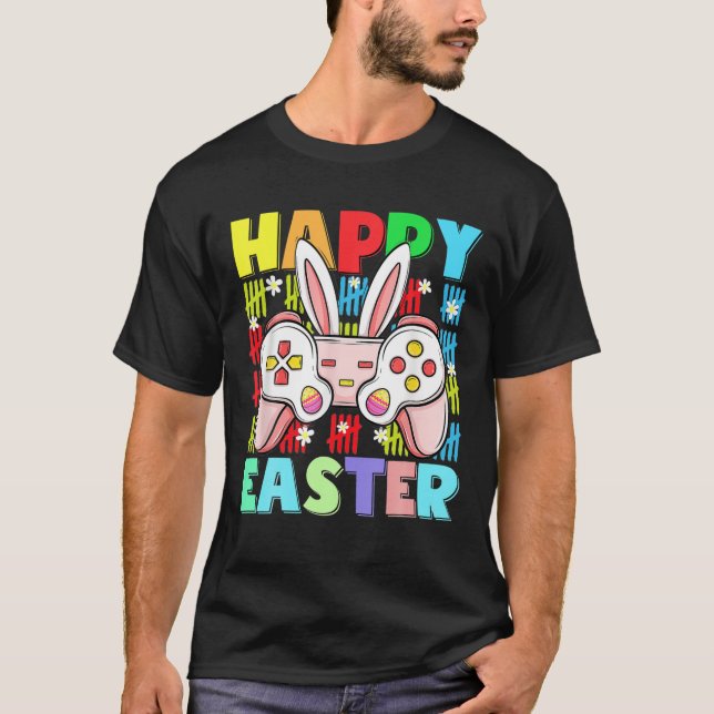 Camiseta Kids Happy Easter Video Game Controller con Bunny (Anverso)