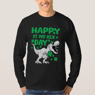 Camiseta Kids Happy St PaT Rex Dinosaur Saint Patrick's Day