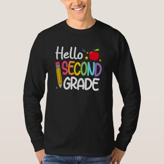 Camiseta Kids Hello Second Grade First Day Of School Teache (Anverso)