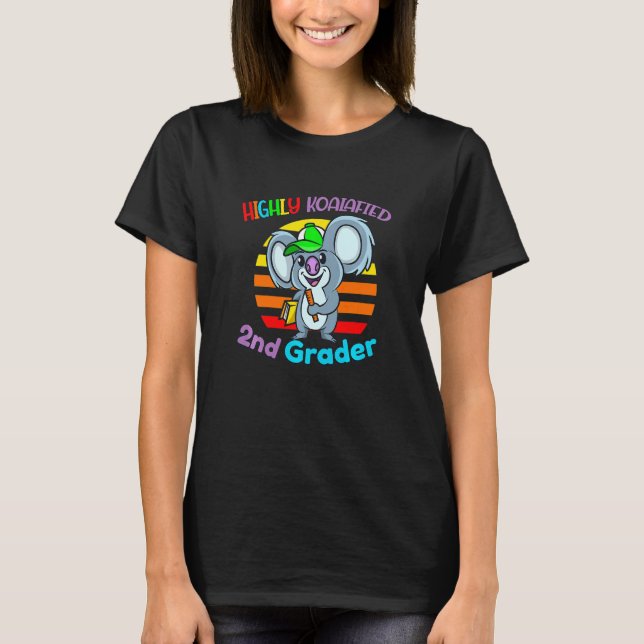 Camiseta Kids Highly Koalafied 2nd Grader Back To School Ko (Anverso)