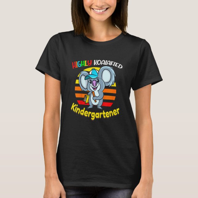 Camiseta Kids Highly Koalafied Kindergartener Back To Schoo (Anverso)