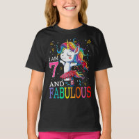 Kids I am 7 and Fabulous Unicorn
