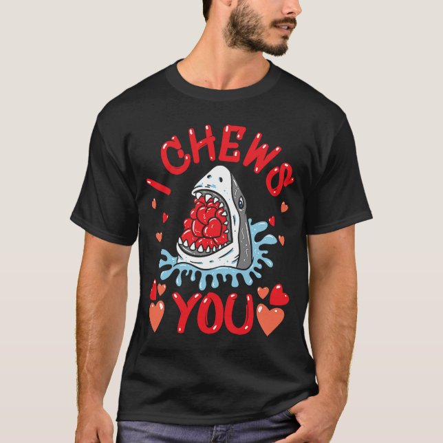 Camiseta Kids I Chews You Shark Kids Valentines Day Toddler (Anverso)