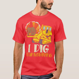 Camiseta Kids I Dig Thanksgiving Bulldozer Toddler Little B