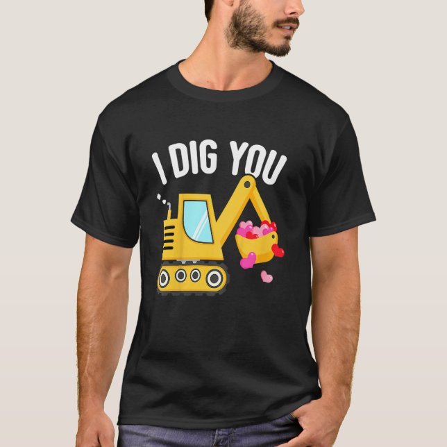 Camiseta Kids I Dig You Happy Valentines Day Love Heart Tod (Anverso)
