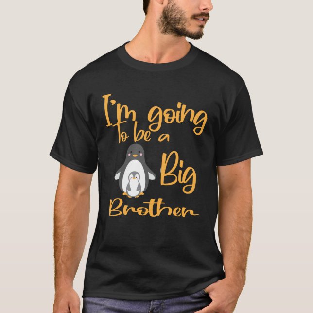 Camiseta Kids I m Going To Be A Big Brother penguin Promote (Anverso)