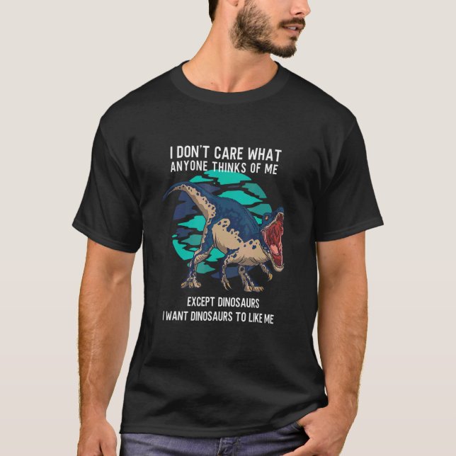 Camiseta Kids I Only Care About Dinosaurs Dino Velociraptor (Anverso)