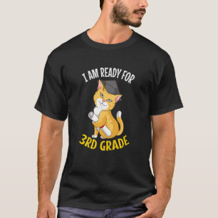 Camiseta Kids I'm Ready For 3rd Grade  Cat Graduate Back To