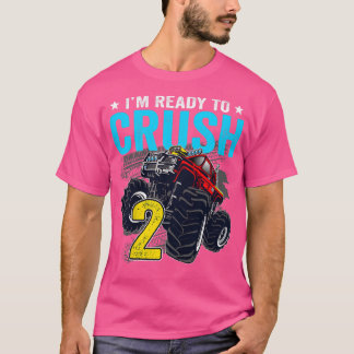 Camiseta Kids I'm Ready to Crush 2 Monster Truck 2nd Birthd