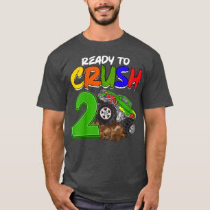 Camiseta Kids I'm Ready To Crush 2 Monster Truck T-Rex Birt
