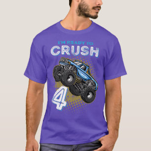 Camiseta Kids I'm Ready To Crush 4 Monster Truck 4yr Old Bi