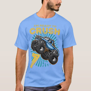 Camiseta Kids I'm Ready To Crush 7 Monster Truck 7yr Old Bi