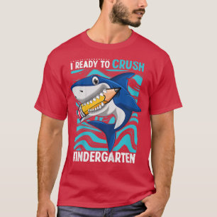 Camiseta Kids Im Ready To Crush Kindergarten Shark Boys 