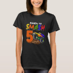 Camiseta Kids I'm Ready To Smash Being 5 Monster Truck Birt<br><div class="desc">Kids I'm Ready To Smash Being 5 Monster Truck Birthday Kids Party 1.</div>