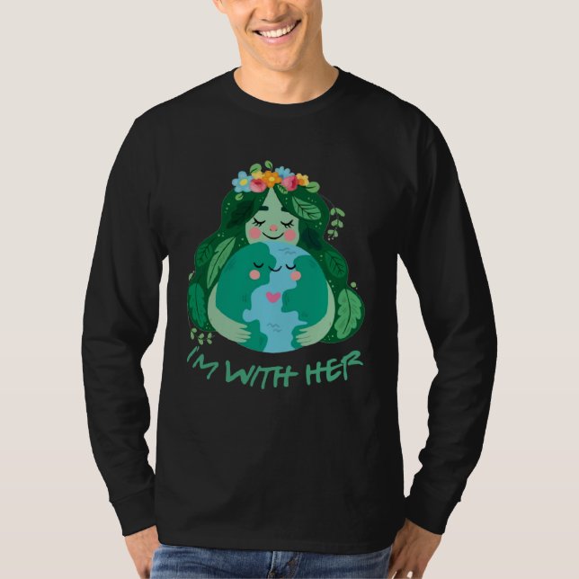 Camiseta Kids Im With Her Earth Day Pro Save Environment To (Anverso)