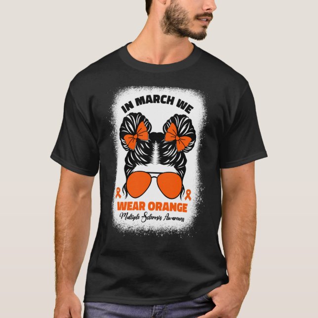 Camiseta Kids In March We Wear Orange Ms Multiple Sclerosis (Anverso)