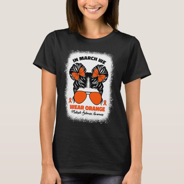Camiseta Kids In March We Wear Orange Ms Multiple Sclerosis (Anverso)