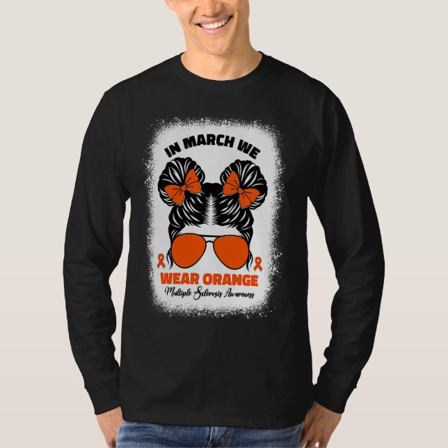 Camiseta Kids In March We Wear Orange Ms Multiple Sclerosis (Anverso)