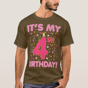 Camiseta Kids It`s my 4th Birthday Candy Bonbons 4 Years ol