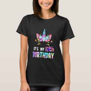 Camiseta Kids It's My 12th Birthday Unicorn Gir
