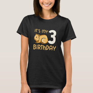 Camiseta Kids It's My 3 Birthday Hamster 3er Birthday Fiest