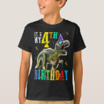 Camiseta Kids It's My 4TH Birthday Happy 4 Year Dinosaur Sh<br><div class="desc">Birthday Dinosaur,  Birthday T-Rex,  Birthday Saurus,  Birthday Saurus Dinosaur,  Dinosaur,  Birthday Boy Dinosaur,  Birthday Dinosaur Boys,  Dinosaur,  T-Rex,  Kids It's My 4TH Birthday Happy 4 Year Dinosaur Shirts Girl Boy</div>