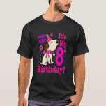 Camiseta Kids It's My 8day Birthday Dog Theme (Tema del per<br><div class="desc">Kids It's My 8th Birthday Dog Theme,  Chica de Cachorros de 8 años.</div>